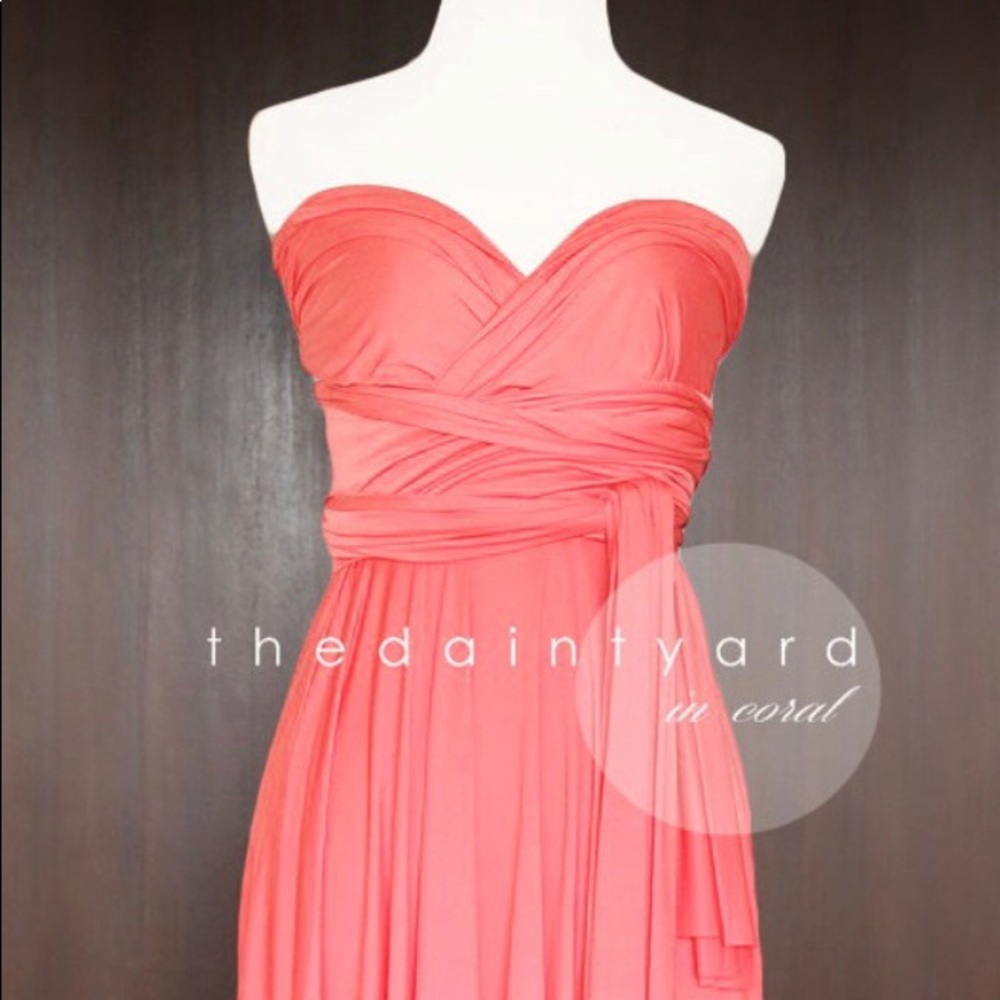 Coral infinity dress